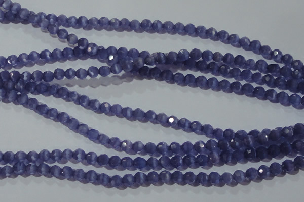 CCT347 15 inches 5mm faceted round cats eye beads wholesale
