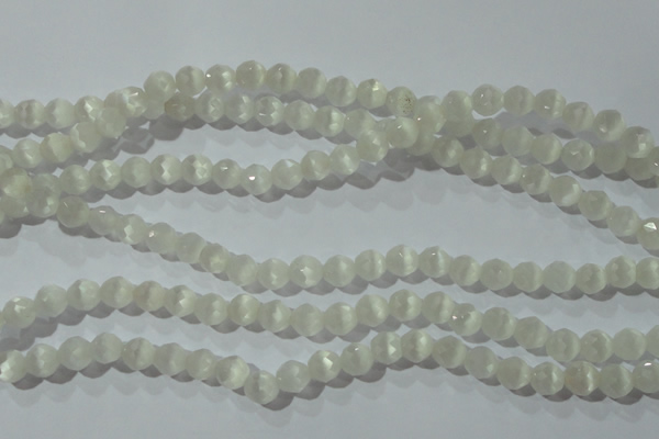 CCT351 15 inches 6mm faceted round cats eye beads wholesale