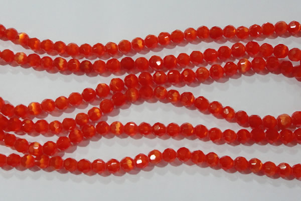 CCT355 15 inches 6mm faceted round cats eye beads wholesale