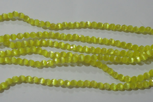 CCT357 15 inches 6mm faceted round cats eye beads wholesale