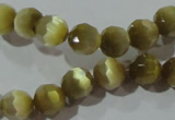 CCT358 15 inches 6mm faceted round cats eye beads wholesale