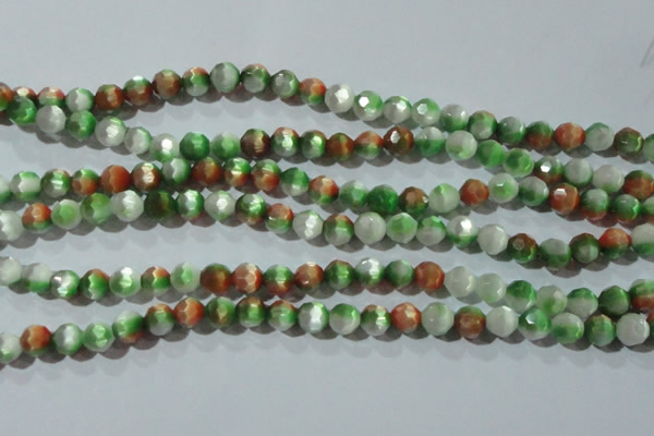 CCT365 15 inches 6mm faceted round cats eye beads wholesale