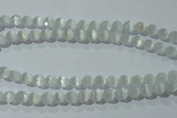 CCT371 15 inches 8mm faceted round cats eye beads wholesale