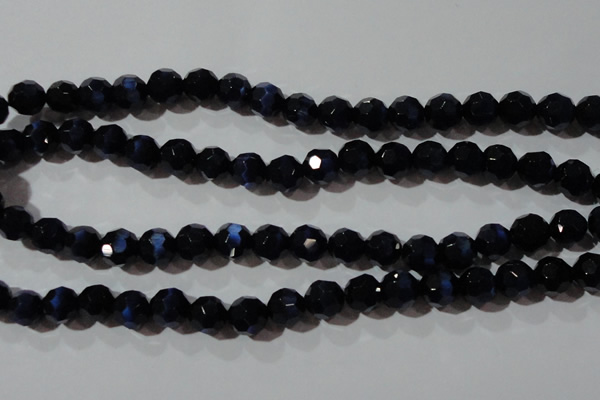 CCT384 15 inches 8mm faceted round cats eye beads wholesale