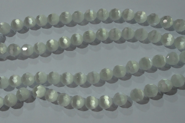 CCT390 15 inches 10mm faceted round cats eye beads wholesale