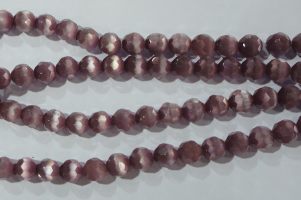 CCT396 15 inches 10mm faceted round cats eye beads wholesale