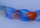 CCT41 14.5 inches 6*10mm drum-shaped multi color cats eye beads