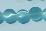 CCT492 15 inches 8mm flat round cats eye beads wholesale
