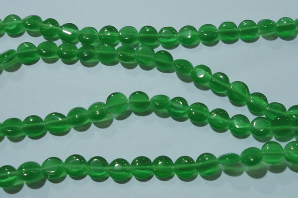 CCT497 15 inches 8mm flat round cats eye beads wholesale