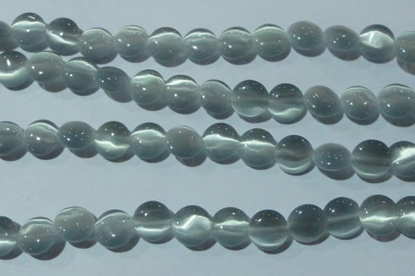CCT511 15 inches 10mm flat round cats eye beads wholesale