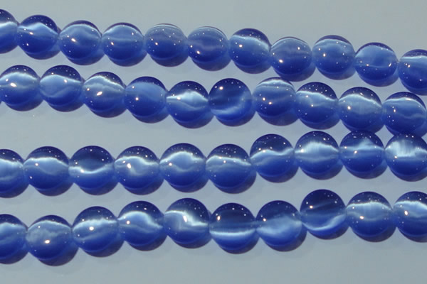 CCT550 15 inches 12mm flat round cats eye beads wholesale