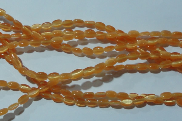 CCT605 15 inches 4*6mm oval cats eye beads wholesale