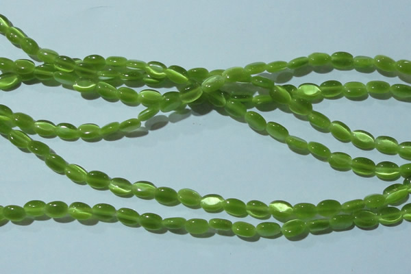 CCT608 15 inches 4*6mm oval cats eye beads wholesale