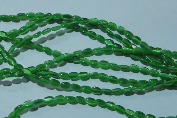 CCT610 15 inches 4*6mm oval cats eye beads wholesale