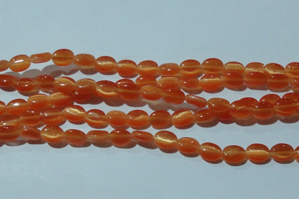 CCT634 15 inches 6*8mm oval cats eye beads wholesale