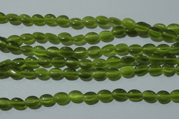 CCT647 15 inches 6*8mm oval cats eye beads wholesale