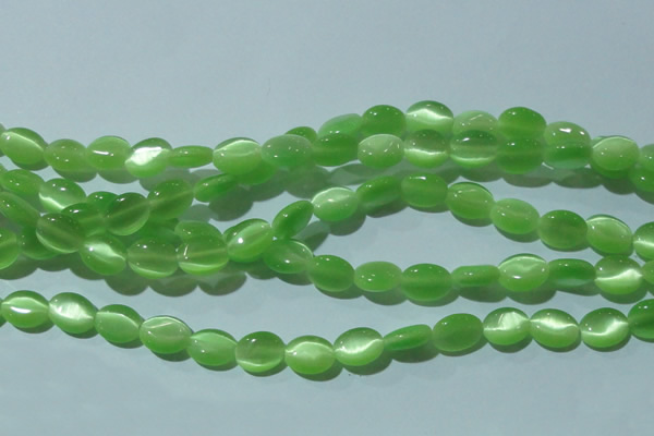 CCT649 15 inches 6*8mm oval cats eye beads wholesale