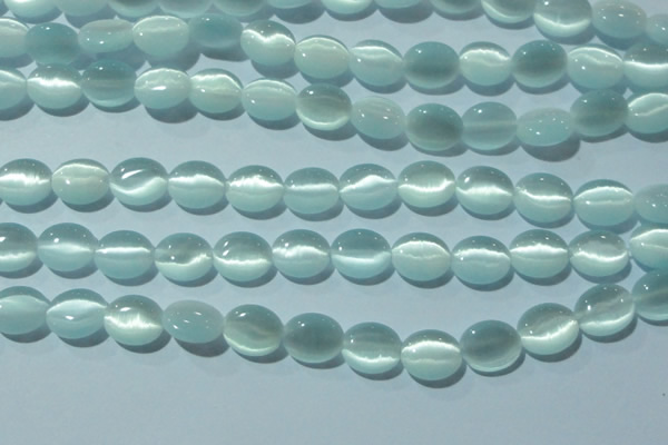 CCT660 15 inches 8*10mm oval cats eye beads wholesale