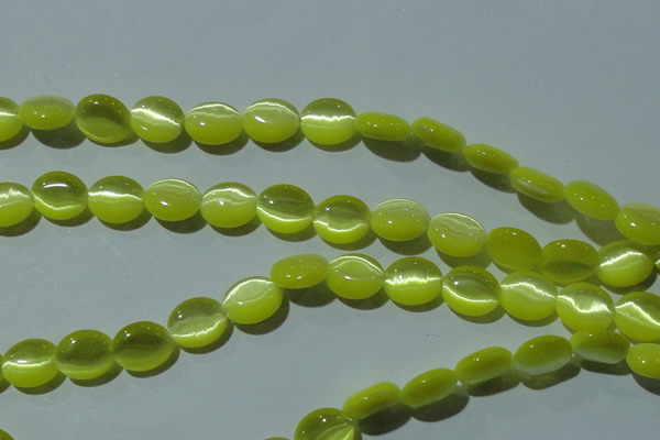 CCT669 15 inches 8*10mm oval cats eye beads wholesale