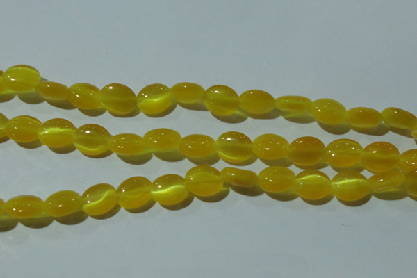 CCT670 15 inches 8*10mm oval cats eye beads wholesale
