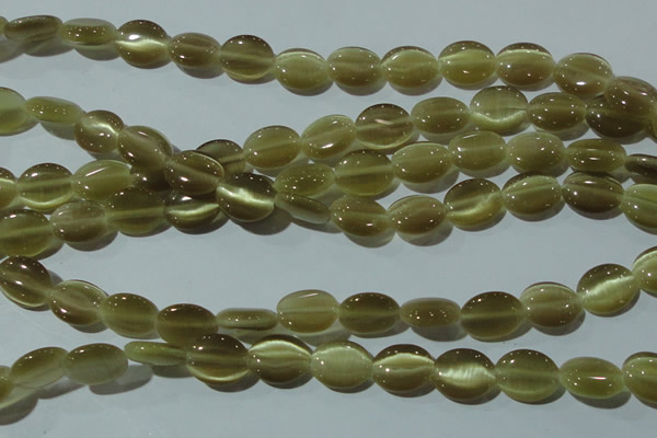 CCT671 15 inches 8*10mm oval cats eye beads wholesale