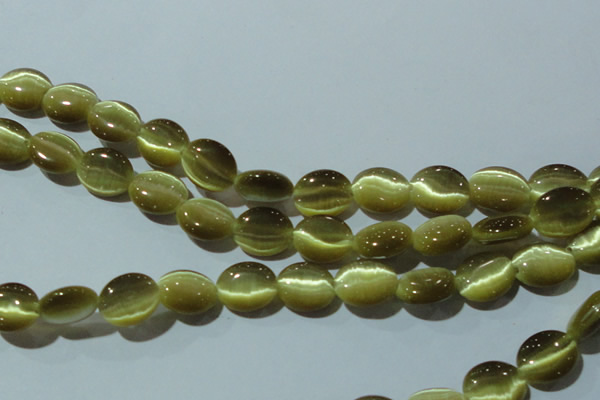CCT673 15 inches 8*10mm oval cats eye beads wholesale