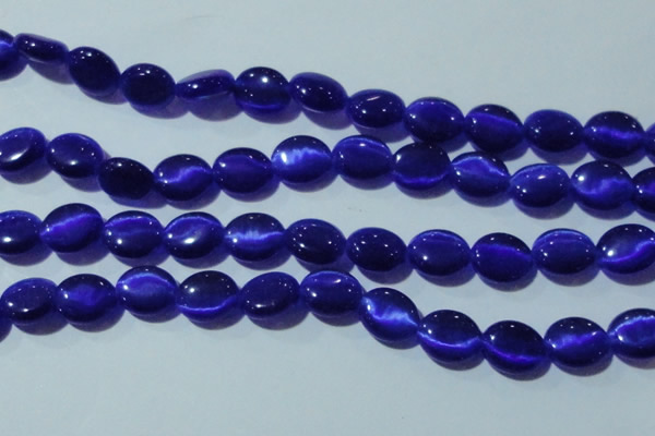 CCT679 15 inches 8*10mm oval cats eye beads wholesale