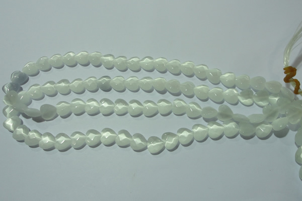 CCT960 15 inches 10*10mm faceted heart cats eye beads wholesale