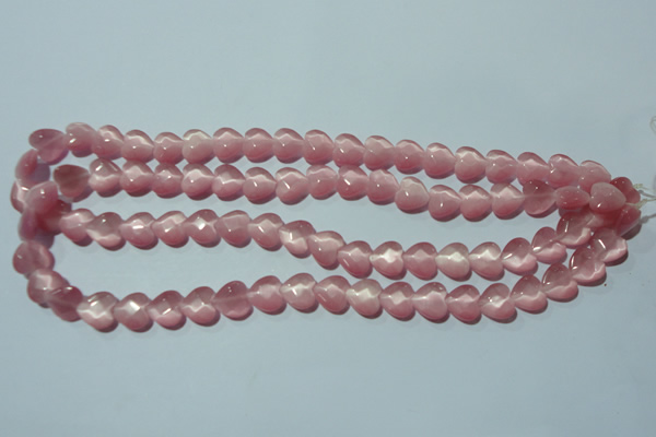 CCT962 15 inches 10*10mm faceted heart cats eye beads wholesale