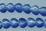 CCT964 15 inches 10*10mm faceted heart cats eye beads wholesale