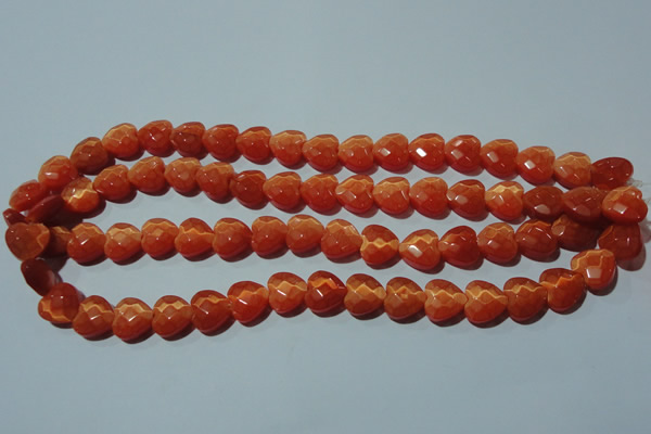 CCT971 15 inches 12*12mm faceted heart cats eye beads wholesale