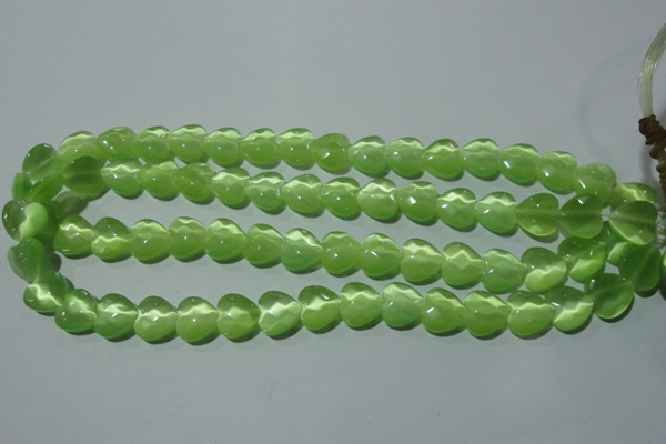 CCT972 15 inches 12*12mm faceted heart cats eye beads wholesale