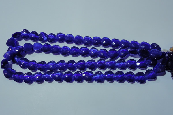 CCT974 15 inches 12*12mm faceted heart cats eye beads wholesale