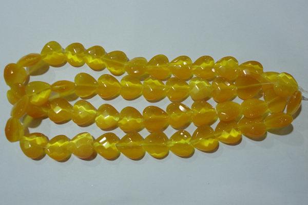 CCT986 15 inches 16*16mm faceted heart cats eye beads wholesale