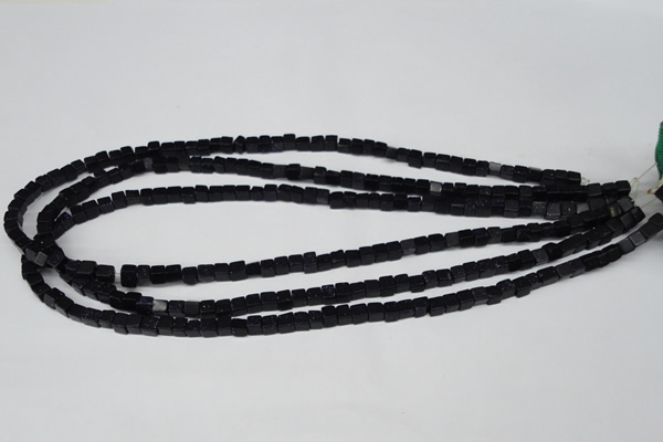 CCU07 15.5 inches 4*4mm cube blue goldstone beads wholesale