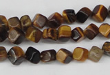 CCU104 15.5 inches 6*6mm cube yellow tiger eye beads wholesale