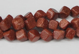 CCU105 15.5 inches 6*6mm cube goldstone beads wholesale