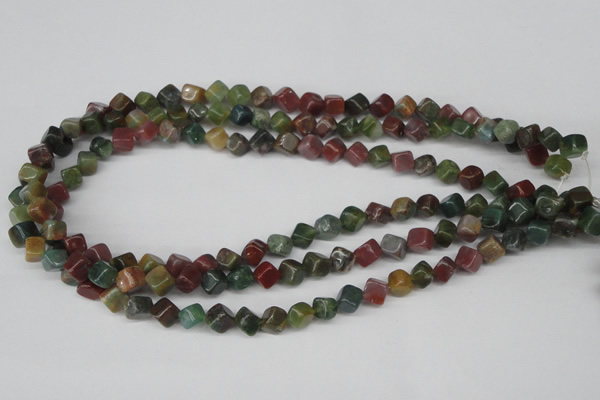 CCU107 15.5 inches 6*6mm cube Indian agate beads wholesale