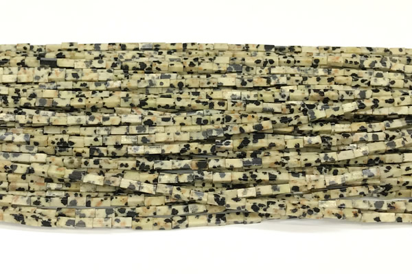 CCU1085 15 inches 2*4mm cuboid dalmatian beads