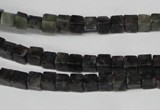 CCU11 15.5 inches 4*4mm cube ruby zoisite beads wholesale