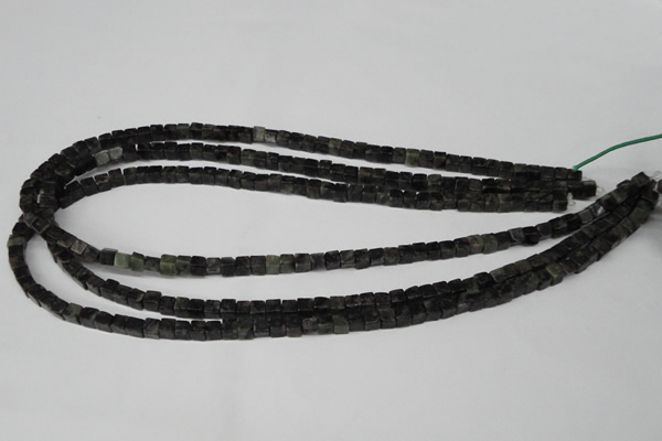 CCU11 15.5 inches 4*4mm cube ruby zoisite beads wholesale