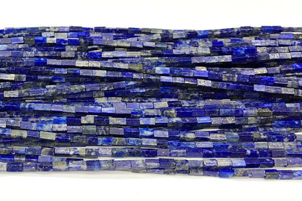 CCU1111 15 inches 2*4mm cuboid lapis lazuli beads