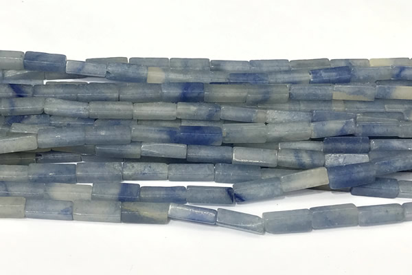 CCU1134 15 inches 4*13mm cuboid blue aventurine jade beads