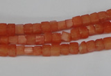 CCU15 15.5 inches 4*4mm cube dyed white jade beads wholesale