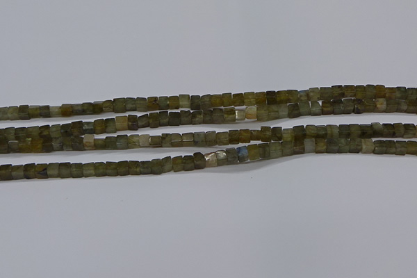CCU311 15.5 inches 4*4mm cube labradorite beads wholesale