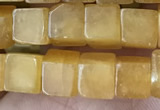 CCU481 15.5 inches 6*6mm cube yellow aventurine beads wholesale