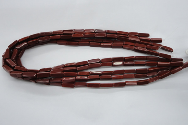 CCU502 15.5 inches 4*13mm cuboid red jasper beads wholesale