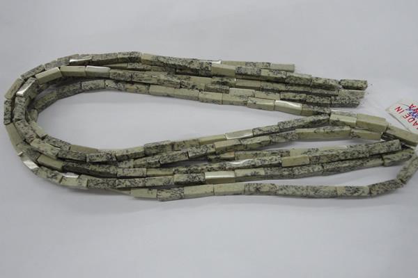 CCU509 15.5 inches 4*13mm cuboid artistic jasper beads wholesale