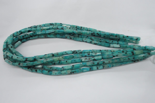CCU510 15.5 inches 4*13mm cuboid sesame jasper beads wholesale