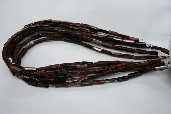 CCU523 15.5 inches 4*13mm cuboid mahogany obsidian beads wholesale